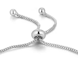 "Flower" C.Z Crystal Adjustable Chain Bracelet