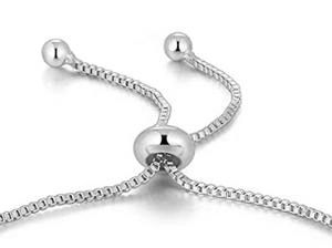 “Spin” C.Z Crystal Adjustable Chain Bracelet