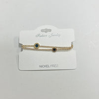 C.Z Rhodium Plated Crystal adjustable Bracelet