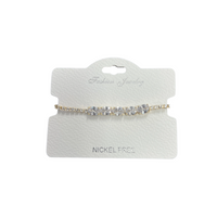 C.Z Crystal Adjustable Chain Bracelet