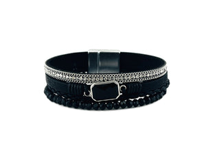 Leather magnetic bracelet