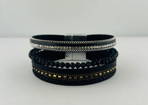 leather magnetic bracelet