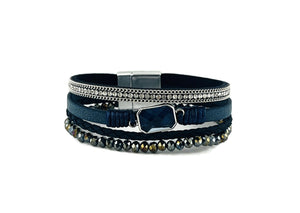 Leather magnetic bracelet