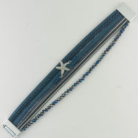 “Starfish” leather magnetic bracelet