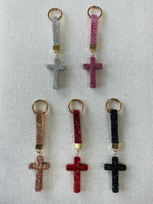 "Cross" Crystal keychain