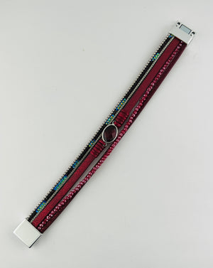 Leather magnetic bracelet