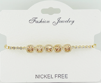 C.Z Crystal Adjustable bracelet(gold)