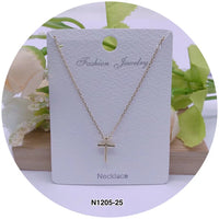 Cross C.Z Crystal Necklace