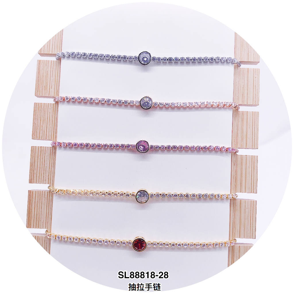 C.Z Crystal Adjustable Bracelet