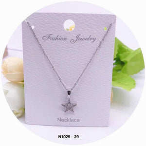 Star Design Crystal Pendant Necklace