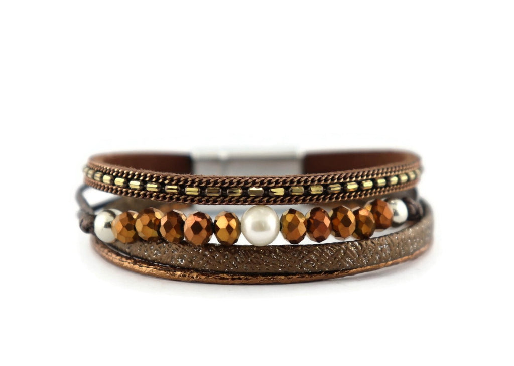 Leather Magnetic Bracelet