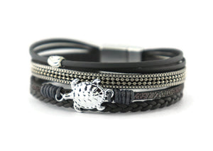 Leather Magnetic Bracelet