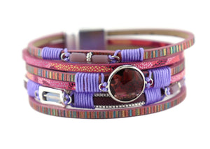 Leather magnetic bracelet