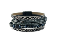 Genuine leather magnetic bracelet